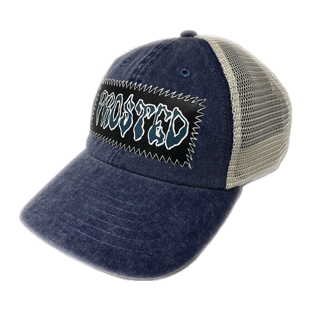 FROSTED - PATCH LOGO TRUCKER MESH CAP (FADED BLUE)