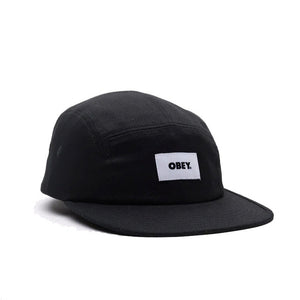 OBEY - BOLD LABEL 5 PANEL HAT (BLACK)