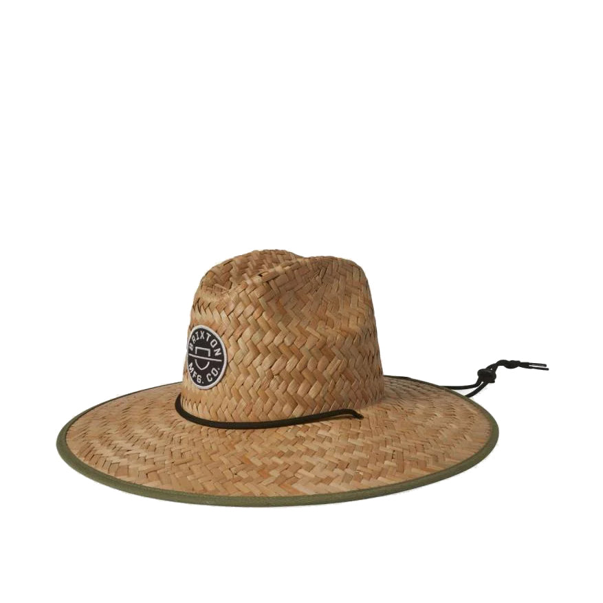 BRIXTON -  CREST SUN HAT (TAN/OLIVE SURPLUS)