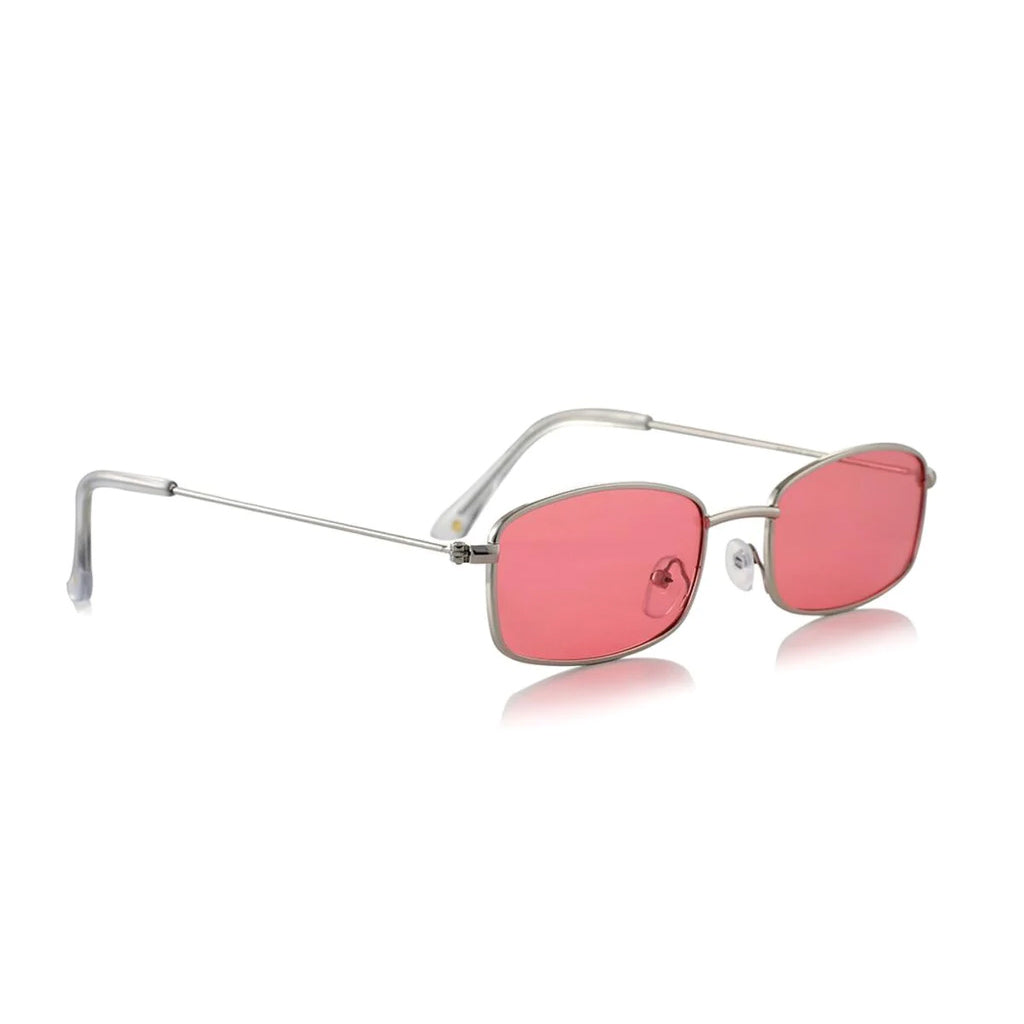 GLASSY - RAE POLARIZED  SILVER/PINK LENS