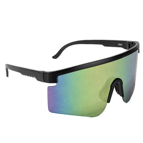 GLASSY - MOJAVE BLACK GREEN MIRROR SPEED SHADES