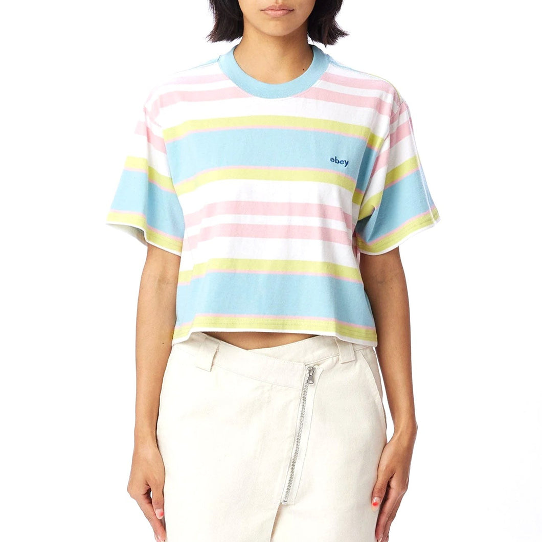 OBEY - ARIELLA STRIPE CROPPED TEE