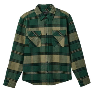 BRIXTON - BOWERY HEAVY WEIGHT FLANNEL (PINE NEEDLE)