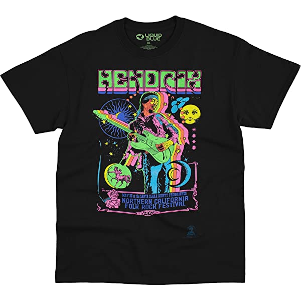 JIMI HENDRIX - GUITAR BLACKLIGHT TEE