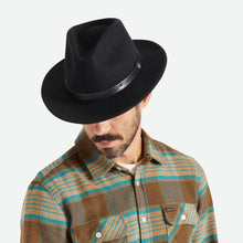 BRIXTON - MESSER FEDORA HAT (BLACK/BLACK)