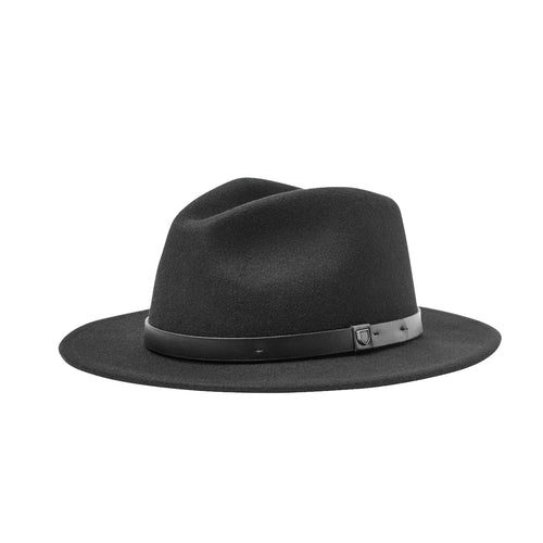 BRIXTON - MESSER FEDORA HAT (BLACK/BLACK)