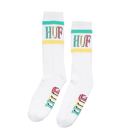 HUF - 8-BIT SOCKS (WHITE)