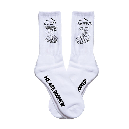 LAKAI X DOOMSAYERS CREW SOCKS (WHITE)