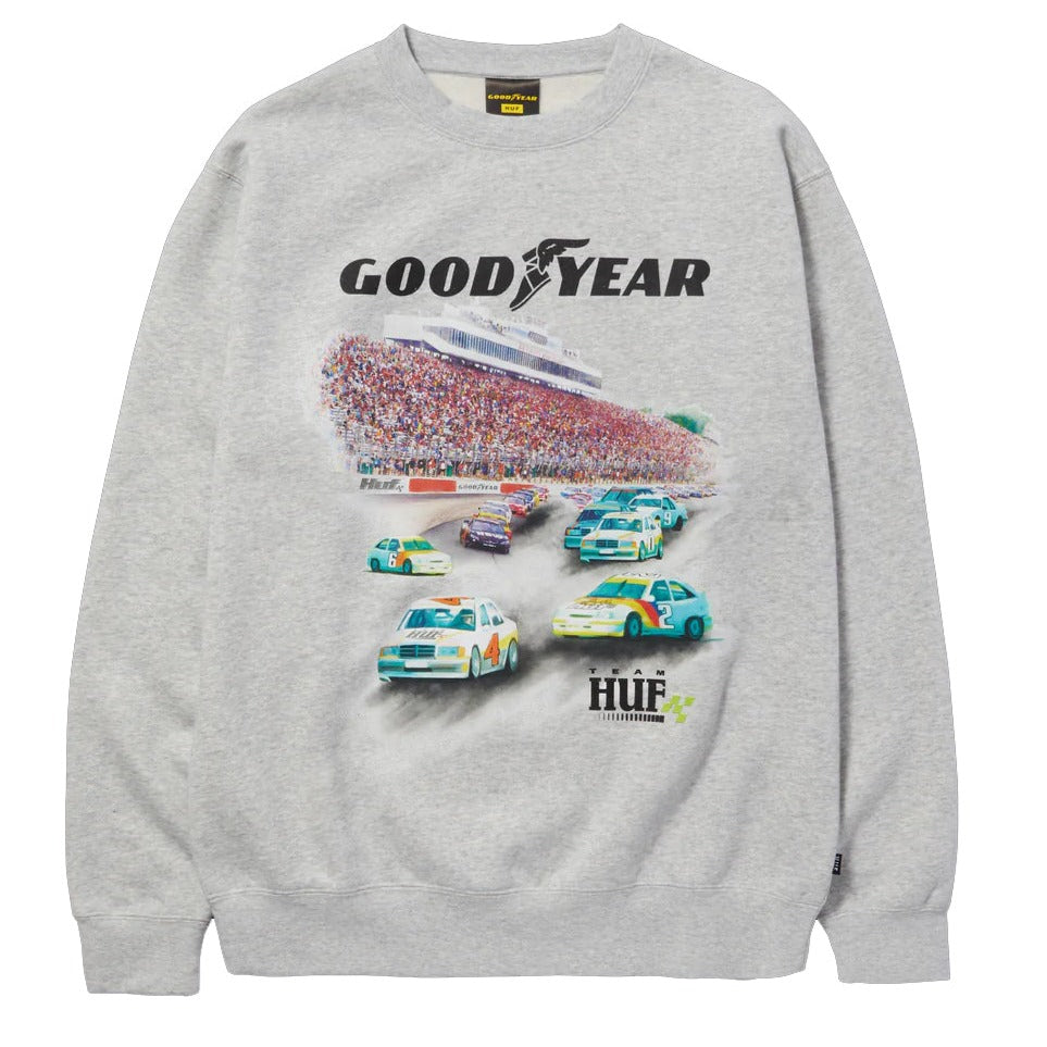 HUF X GOODYEAR - TEAM HUF CREWNECK