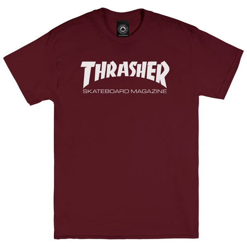 THRASHER - SKATE MAG TEE (MAROON)